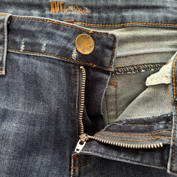 Kut from the Kloth Slim Straight Leg Jeans Medium Wash Classic Denim Size 8 - Picture 5 of 7